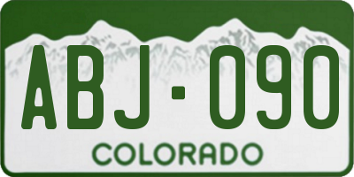 CO license plate ABJ090