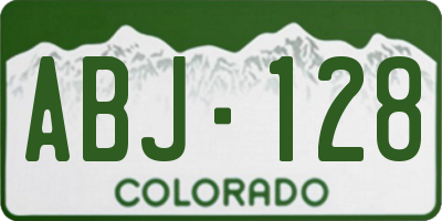 CO license plate ABJ128