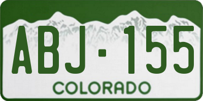 CO license plate ABJ155