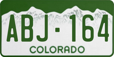 CO license plate ABJ164