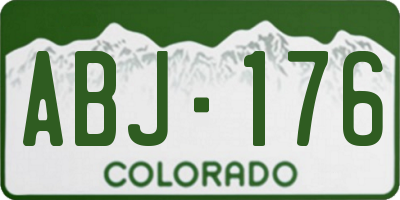 CO license plate ABJ176