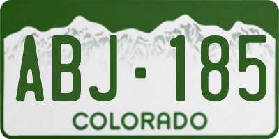 CO license plate ABJ185