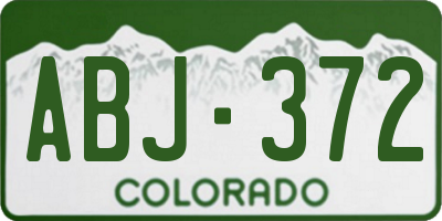 CO license plate ABJ372