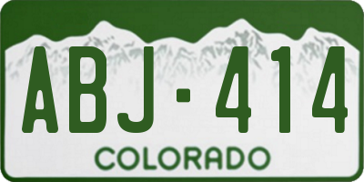 CO license plate ABJ414