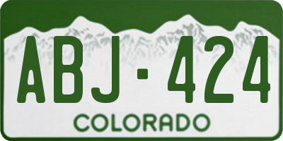 CO license plate ABJ424