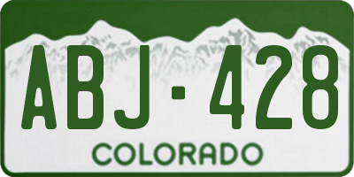 CO license plate ABJ428