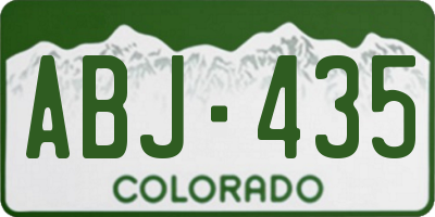 CO license plate ABJ435