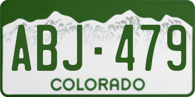 CO license plate ABJ479