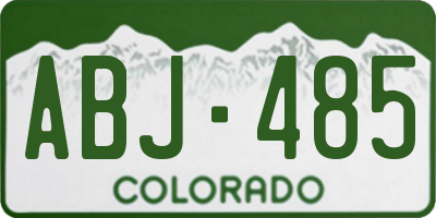 CO license plate ABJ485
