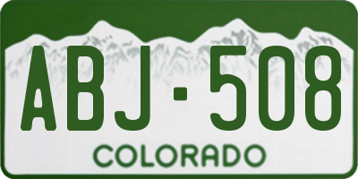 CO license plate ABJ508