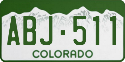 CO license plate ABJ511