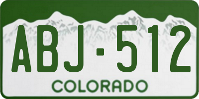 CO license plate ABJ512
