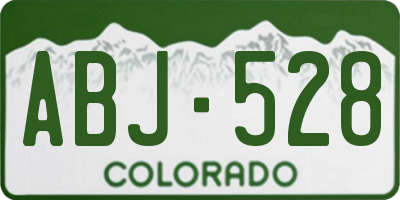 CO license plate ABJ528