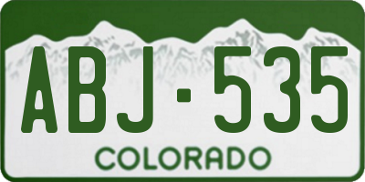 CO license plate ABJ535