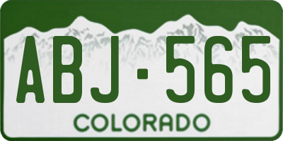 CO license plate ABJ565