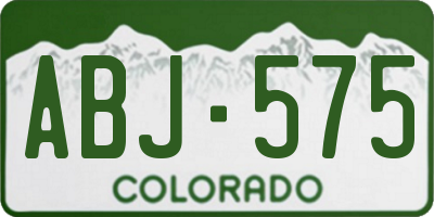 CO license plate ABJ575