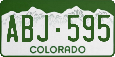 CO license plate ABJ595