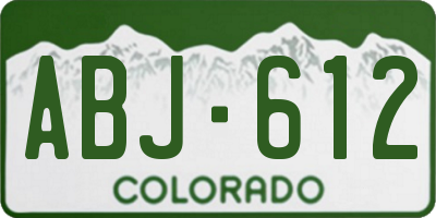 CO license plate ABJ612