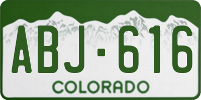 CO license plate ABJ616
