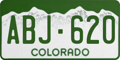CO license plate ABJ620