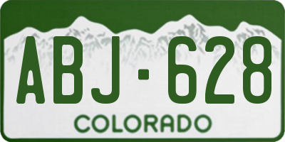 CO license plate ABJ628