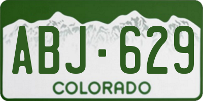 CO license plate ABJ629
