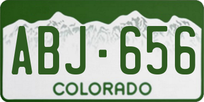 CO license plate ABJ656