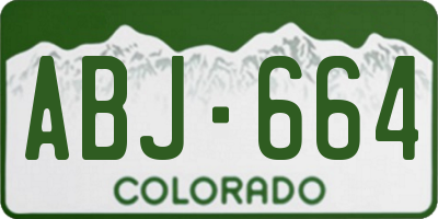 CO license plate ABJ664
