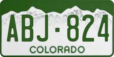 CO license plate ABJ824