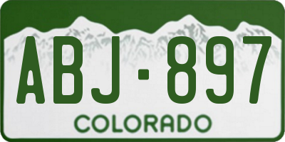 CO license plate ABJ897