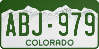 CO license plate ABJ979