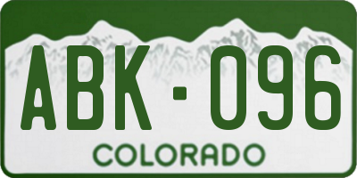 CO license plate ABK096
