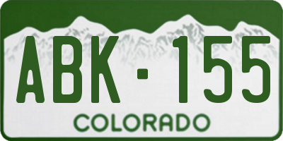 CO license plate ABK155