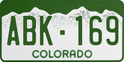 CO license plate ABK169