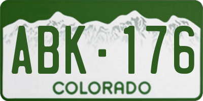 CO license plate ABK176