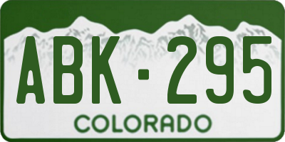 CO license plate ABK295