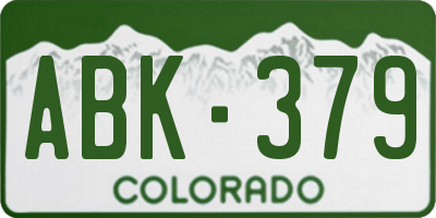 CO license plate ABK379