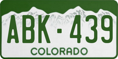 CO license plate ABK439