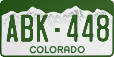 CO license plate ABK448