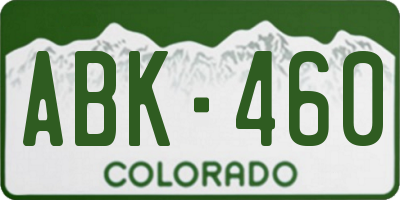 CO license plate ABK460