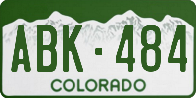 CO license plate ABK484