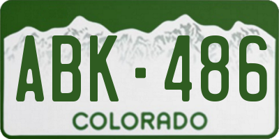CO license plate ABK486