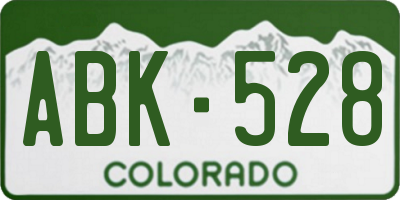 CO license plate ABK528