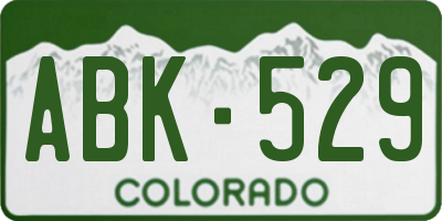 CO license plate ABK529