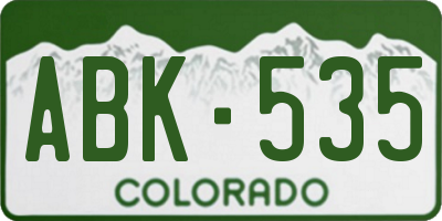 CO license plate ABK535