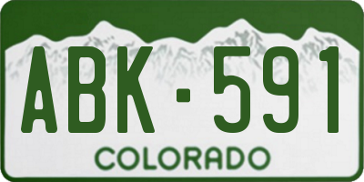 CO license plate ABK591