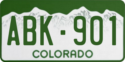 CO license plate ABK901