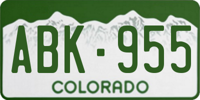 CO license plate ABK955
