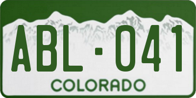 CO license plate ABL041
