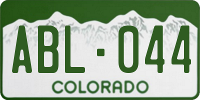 CO license plate ABL044